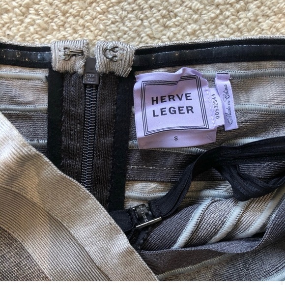 GRAY Ombré Herve Ledger Strapless Dress - Picture 8 of 8